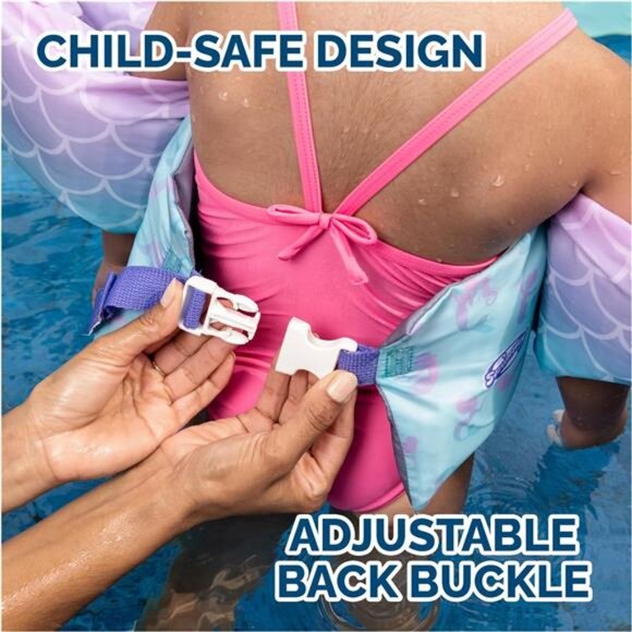 Girls Bluey Swim Trainer, US Coast Guard Approved Life Vest Kids Swim Vest - Picture 3 of 7